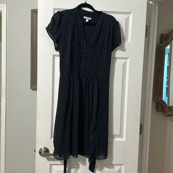 Dress Barn Dresses & Skirts - Dress Barn navy with white polka dots